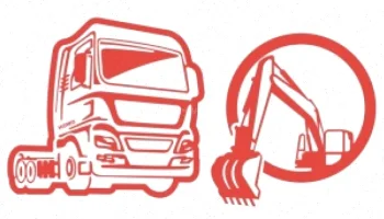 طرح وکتور کامیون HOWO و بیل مکانیکی