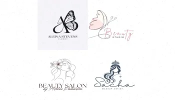 طراحی لوگوی حرفه‌ای آرایشگاه 4 عددی