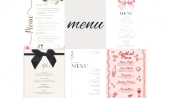 منوی عروسی آماده و قابل چاپ