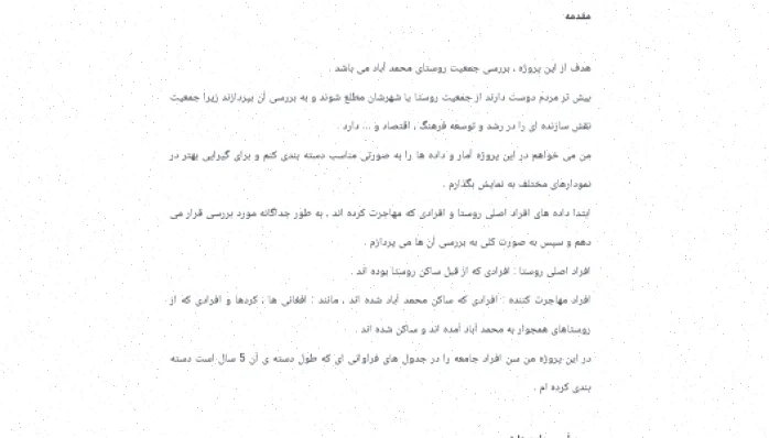 بررسی آماری جمعیت محمدآباد قزوین 2024