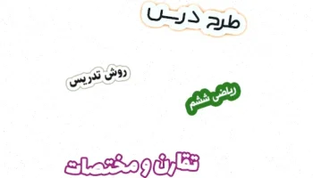 طرح درس ریاضی ششم: تقارن و مختصات