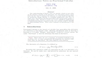 ترجمه مقاله‌ی Fractional Calculus: راهنمای مقدماتی