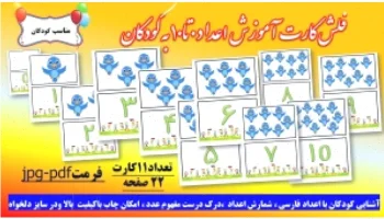 فلش کارت اعداد صفر تا ده آموزش