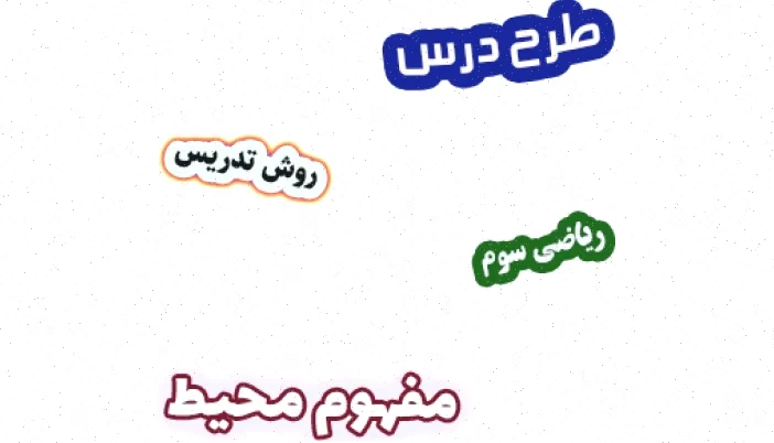 طرح درس محیط کلاس سوم ریاضی