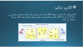 پاورپوینت الکترودیالیز: آماده و کامل