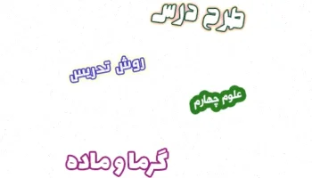 طرح درس علوم چهارم: گرما و ماده