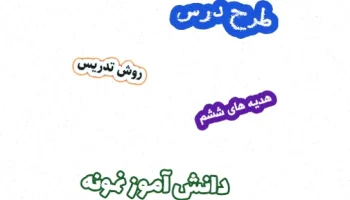 طرح درس هدیه های آسمان ششم، درس 12