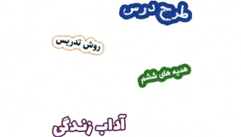 طرح درس هدیه های آسمان ششم، درس 10