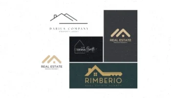 پک لوگو املاک مدرن: طراحی حرفه‌ای